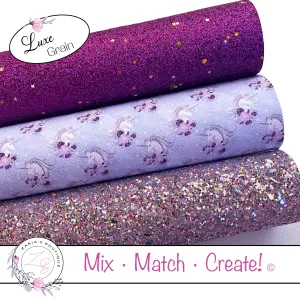 ⋅ Lovely Unicorns ⋅ Floral Vegan Faux Leather ⋅ Single Sheets & Multi-Packs