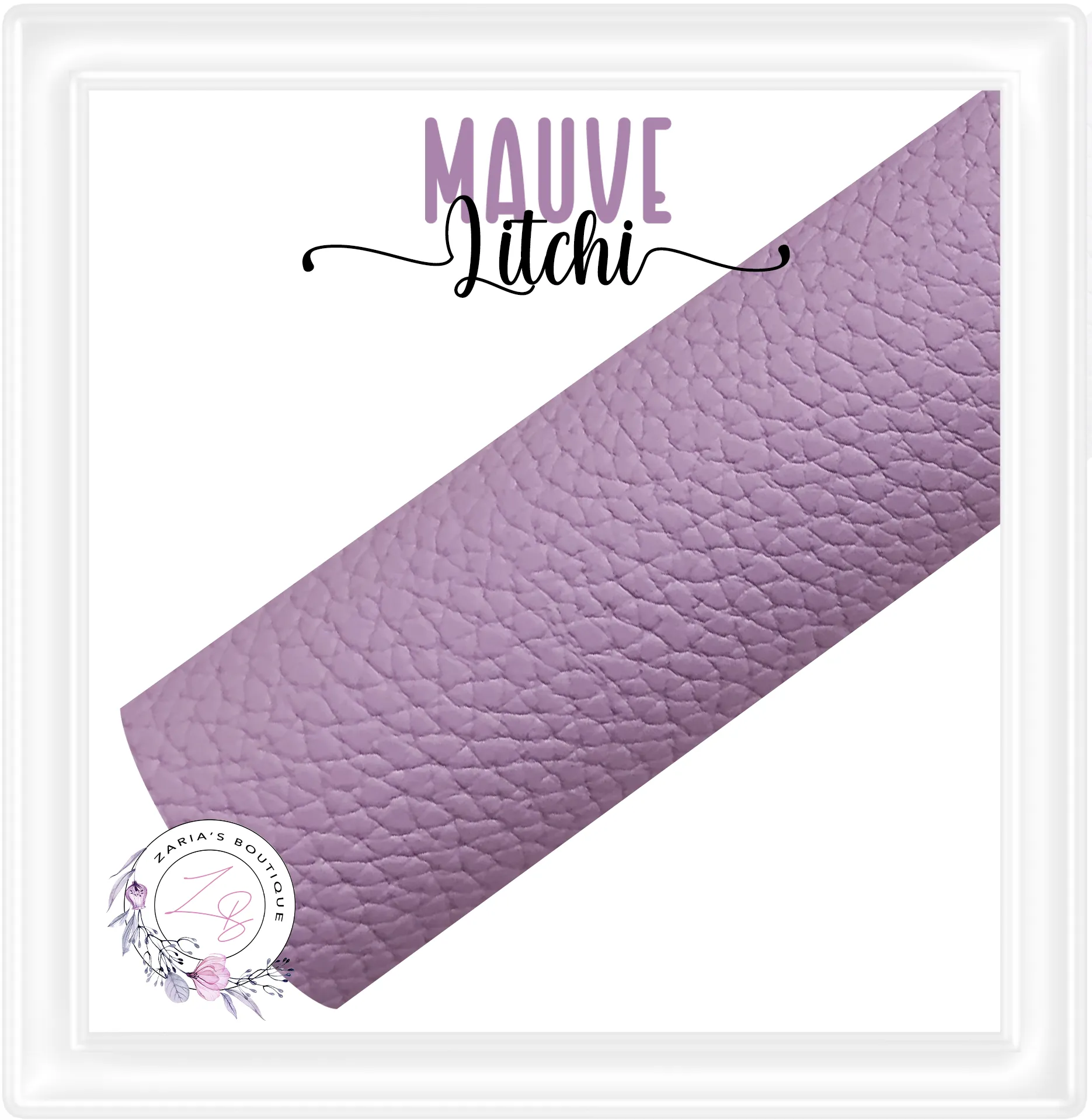⋅ Mauve Purple ⋅ Litchi ⋅ Vegan Faux Leather