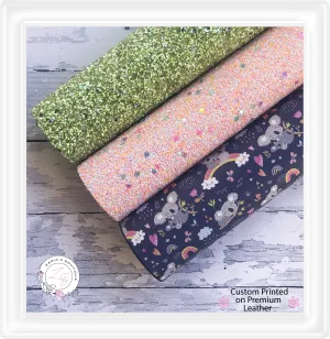⋅ Rainbow Koala Bundle ⋅ Premium Vegan Faux Leather & Glitter