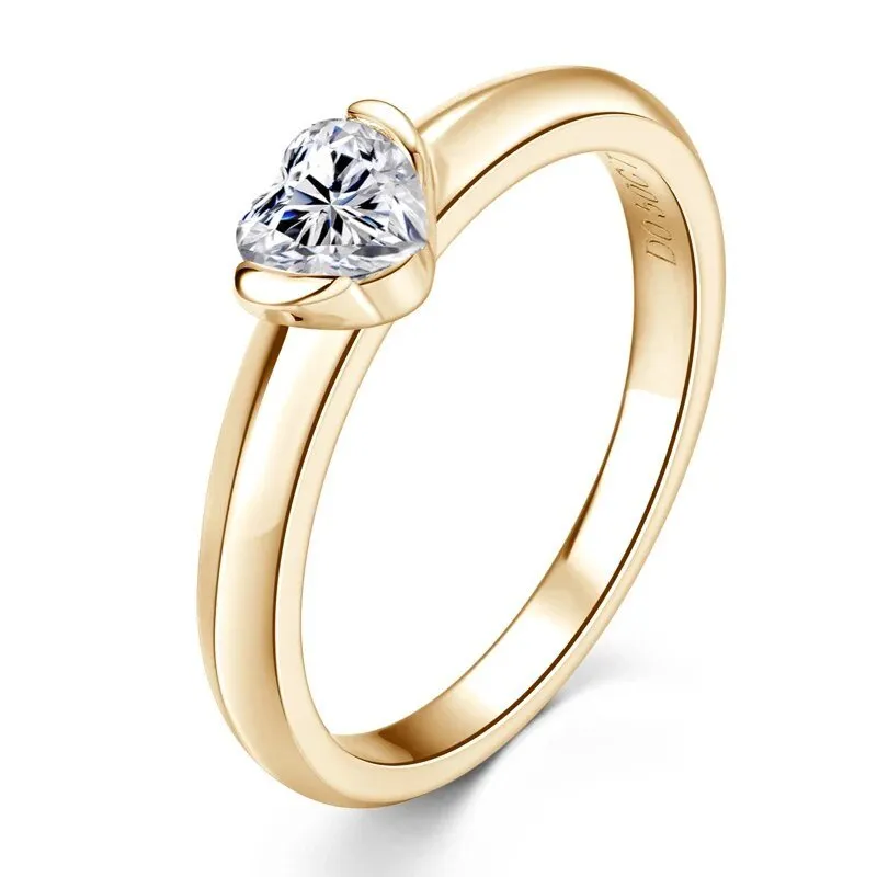 0.5 Ct Heart Cut Diamond Solitaire Engagement Ring
