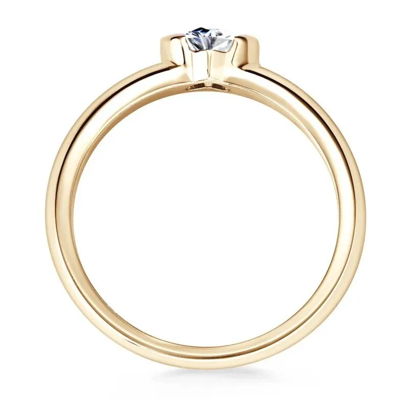 0.5 Ct Heart Cut Diamond Solitaire Engagement Ring