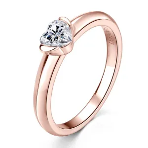 0.5 Ct Heart Cut Diamond Solitaire Engagement Ring