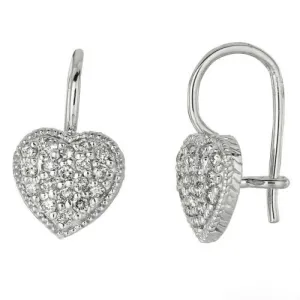 0.50 Carat Natural Diamond Earrings G SI 14K White Gold