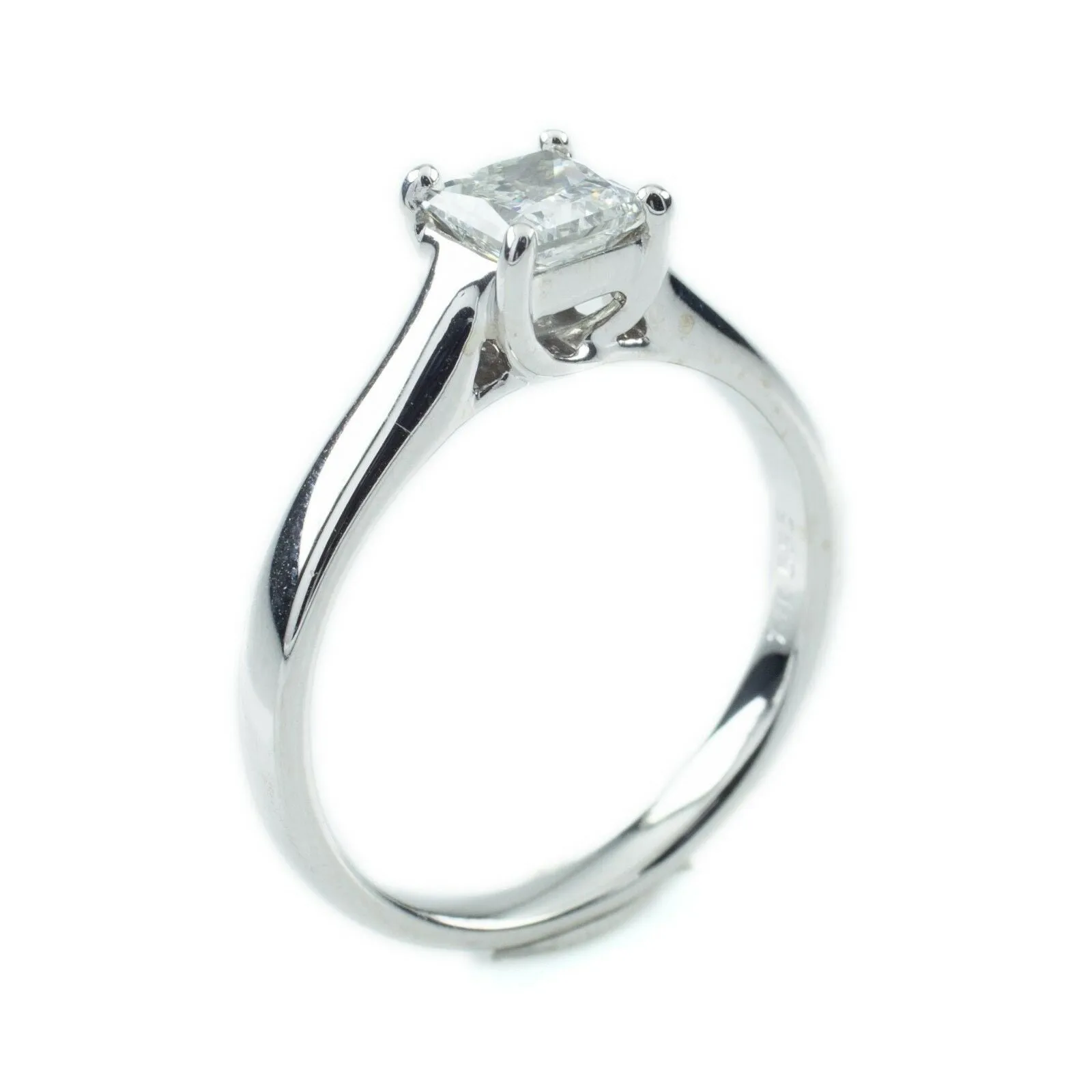 0.75 ct Princess-Cut Diamond Solitaire 14k White Gold Ring Size 7 w/ IGI Cert