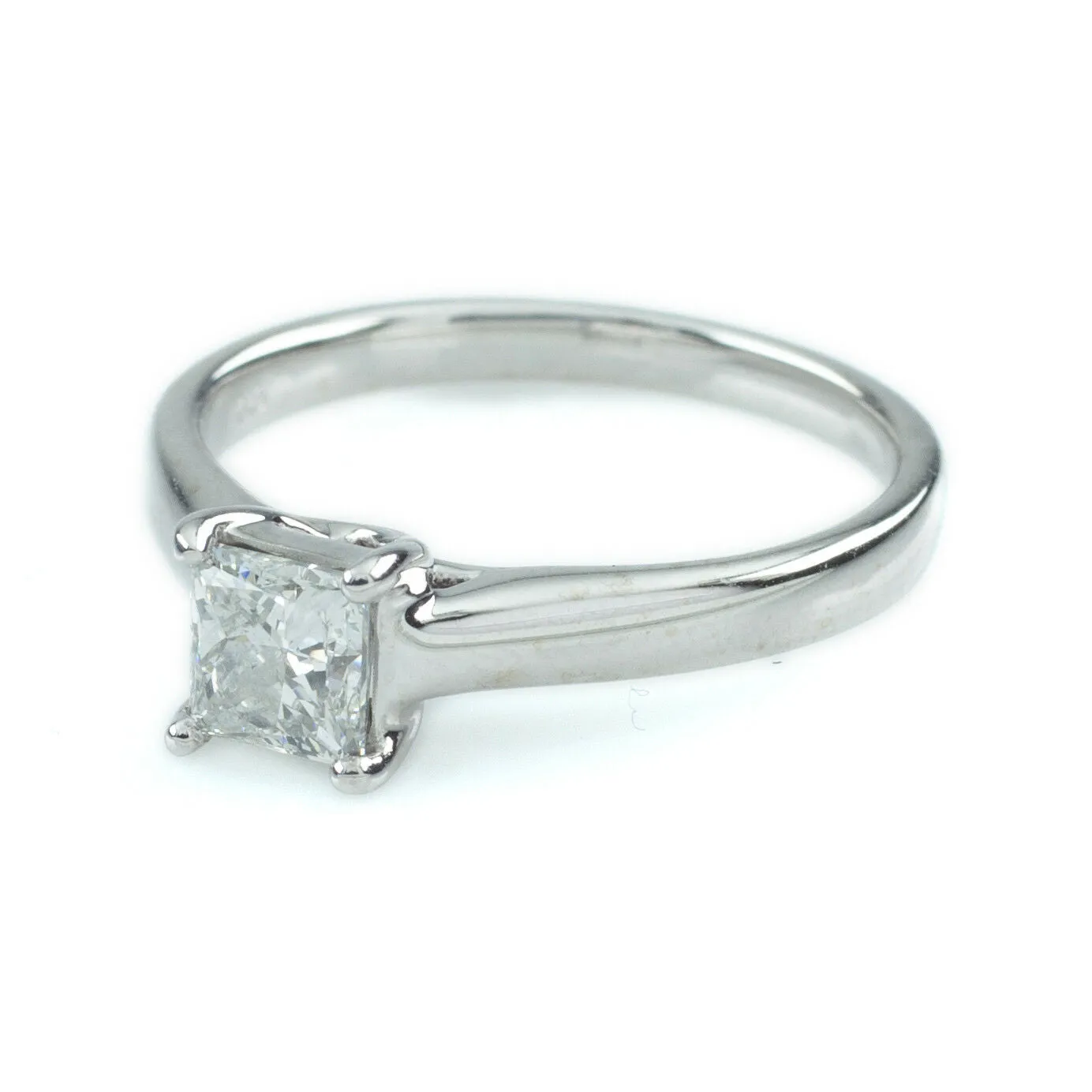 0.75 ct Princess-Cut Diamond Solitaire 14k White Gold Ring Size 7 w/ IGI Cert