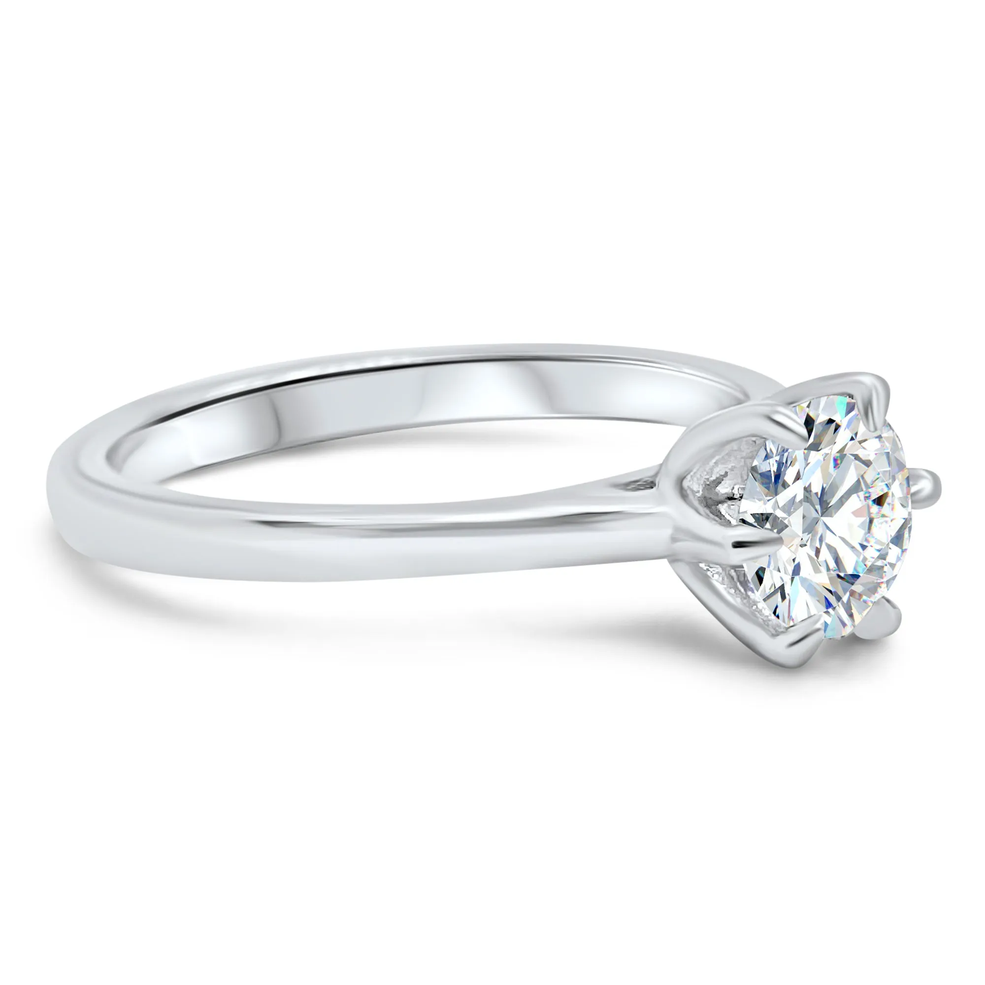 1 Carat Round Solitaire Engagement Ring | 6 Prong | IGI Certified F/VS2 | 14k White, Rose, or Yellow Gold