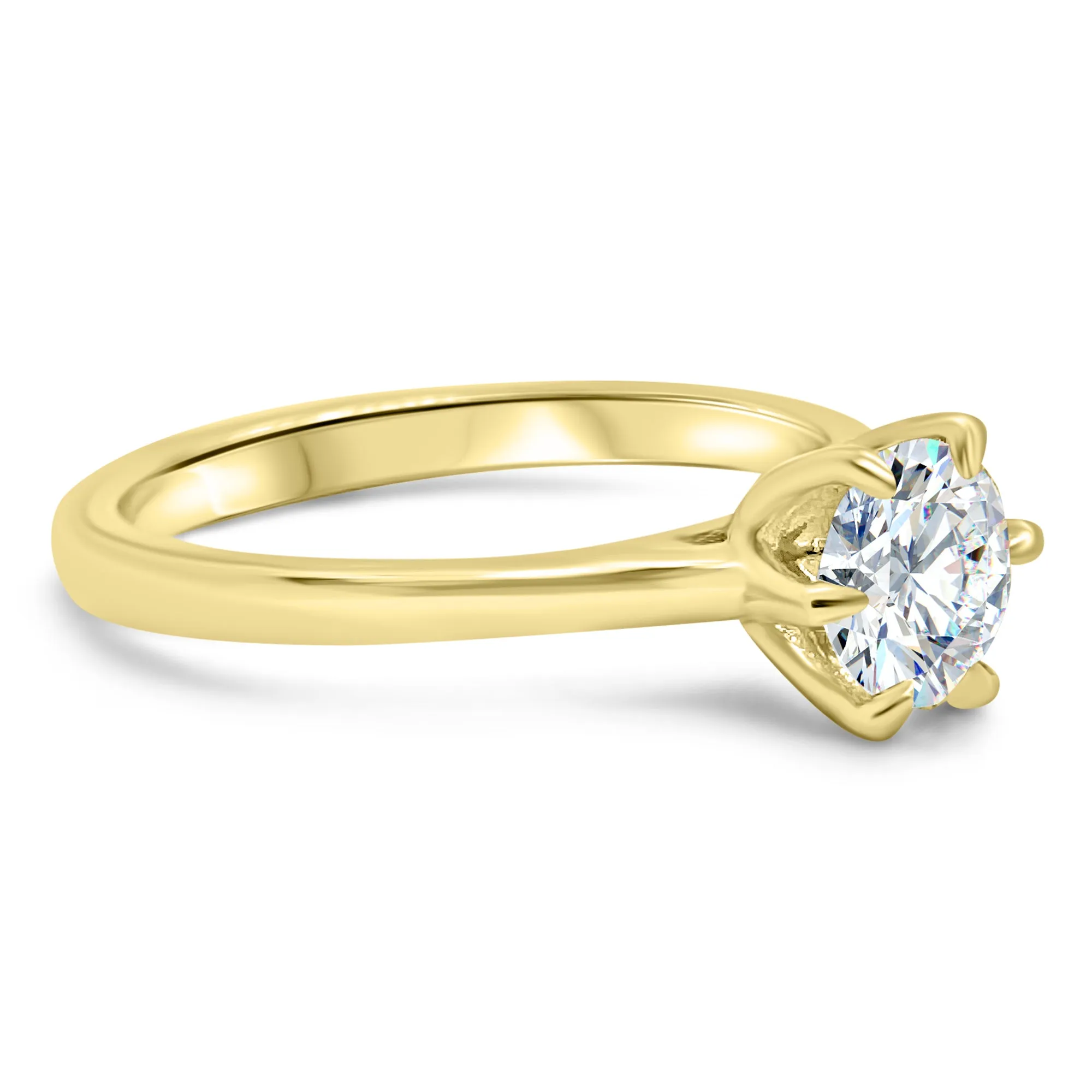 1 Carat Round Solitaire Engagement Ring | 6 Prong | IGI Certified F/VS2 | 14k White, Rose, or Yellow Gold