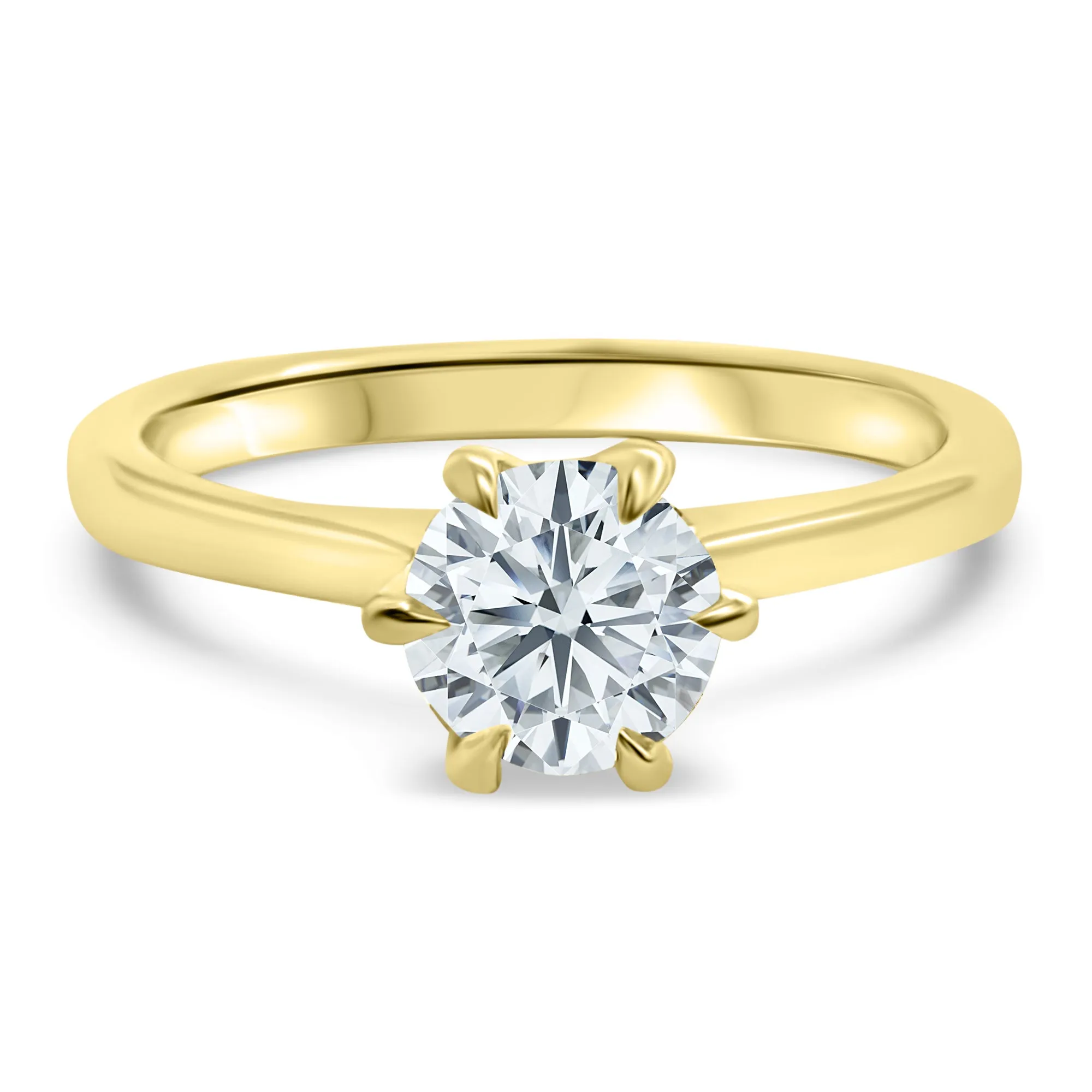 1 Carat Round Solitaire Engagement Ring | 6 Prong | IGI Certified F/VS2 | 14k White, Rose, or Yellow Gold