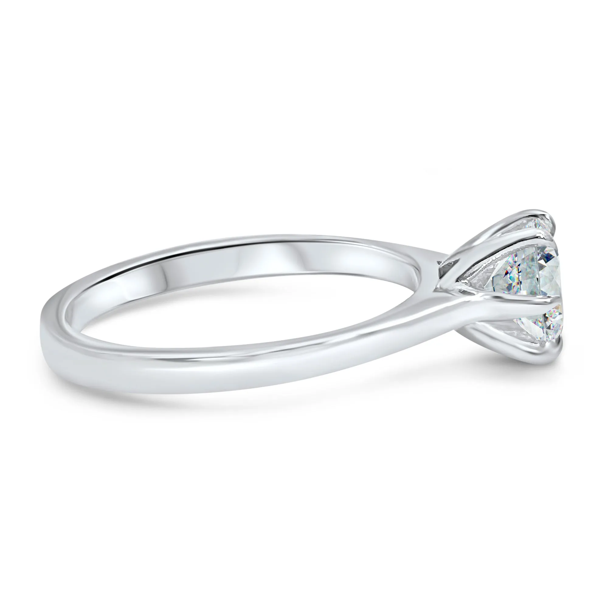 1 Carat Round Solitaire Engagement Ring | 6 Prong | IGI Certified F/VS2 | 14k White, Rose, or Yellow Gold