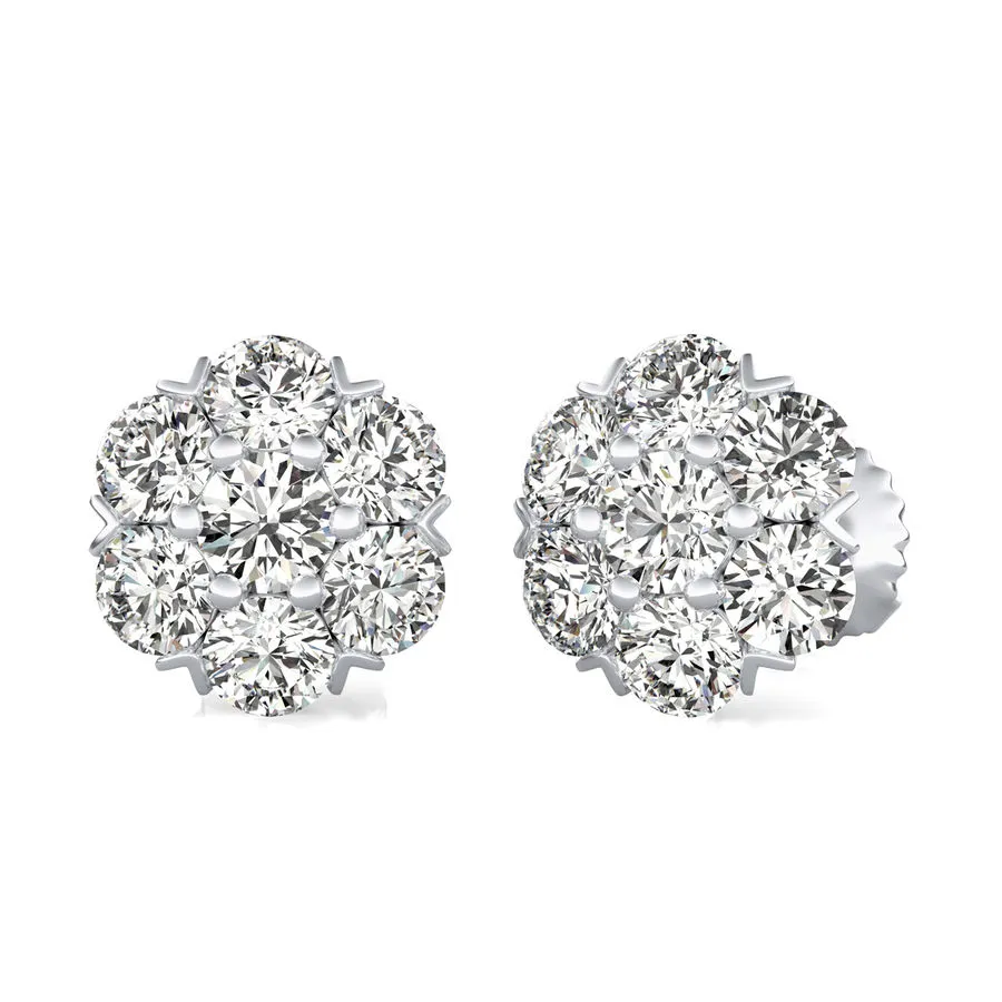 1.00 Ct. T.W. Cluster Stud Earrings - Custom Builder - SKU 204002