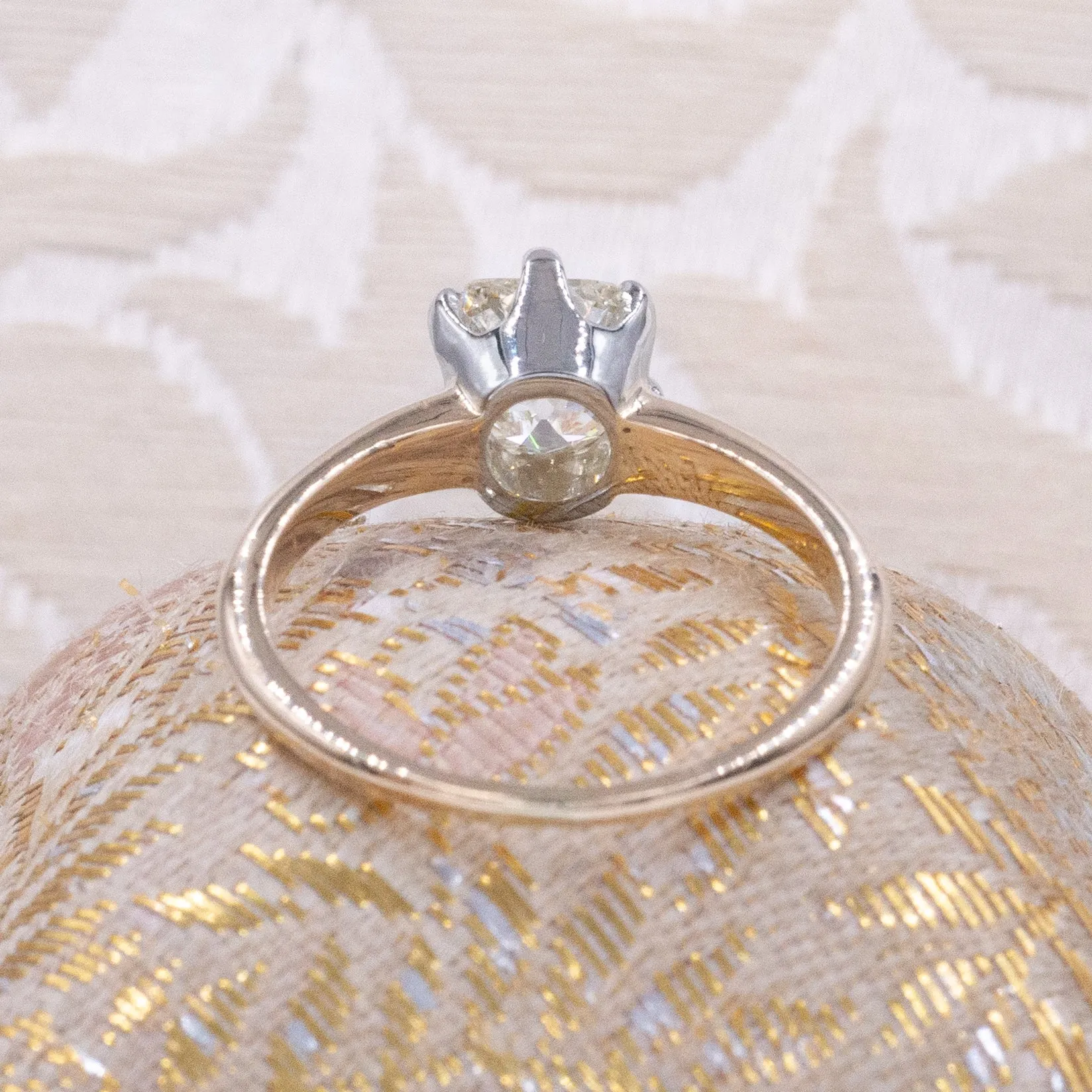 1.07 Cushion Old Mine Diamond Solitaire