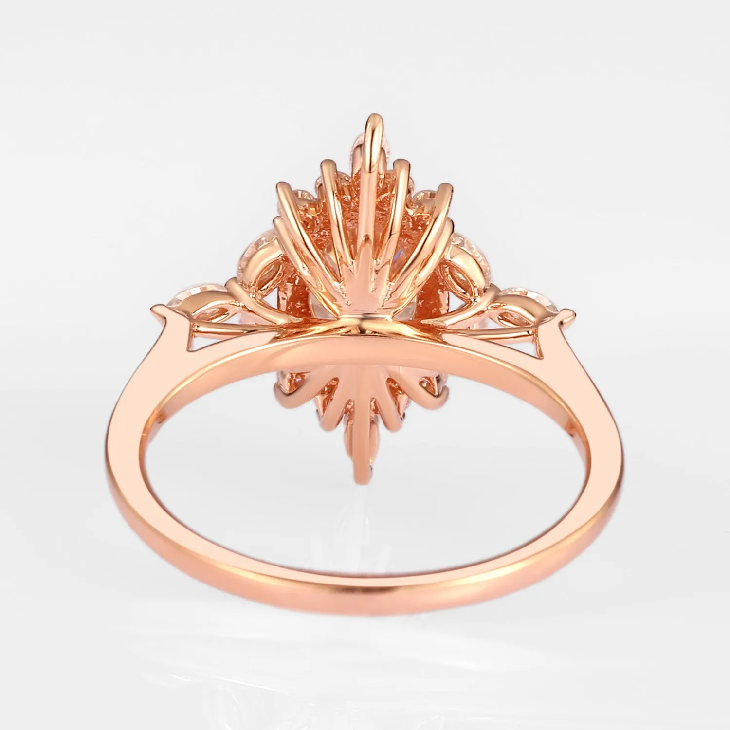 1.0ct Oval Moissanite Floral Vintage Engagement Ring