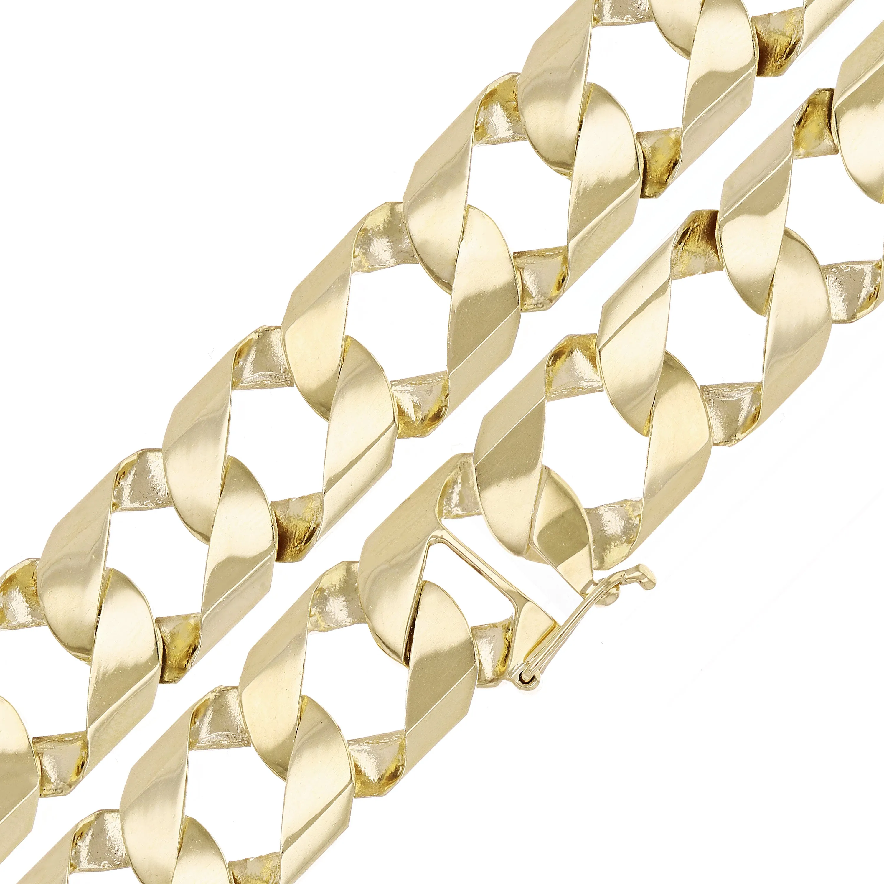 10k Yellow Gold Cuban Chain Link Bracelet 7" 13.8mm 26.9 grams