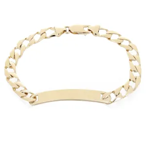 10k Yellow Gold Cuban ID Bracelet 7mm Various Lengths