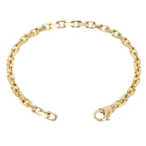 10k Yellow Gold Solid Handmade Fashion Link Chain Bracelet 7" - 9.5" 4.8mm