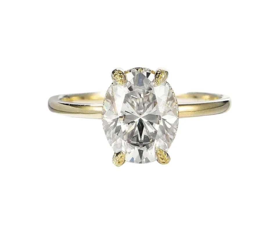 10k Yellow Gold Solitaire Diamond Engagement Ring
