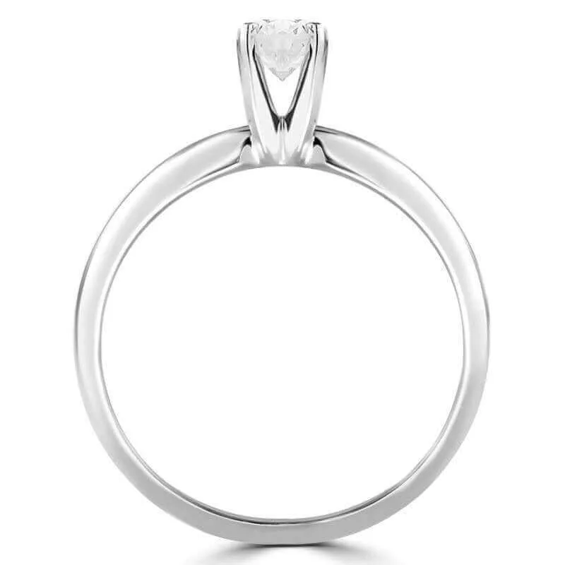 1/2 Carats Solitaire Diamond Engagement Ring GH/SI1-SI2 14K Yellow Gold or White Gold