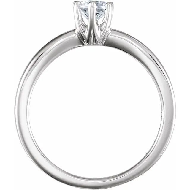 1/2 CT Natural Diamond Solitaire Engagement Ring