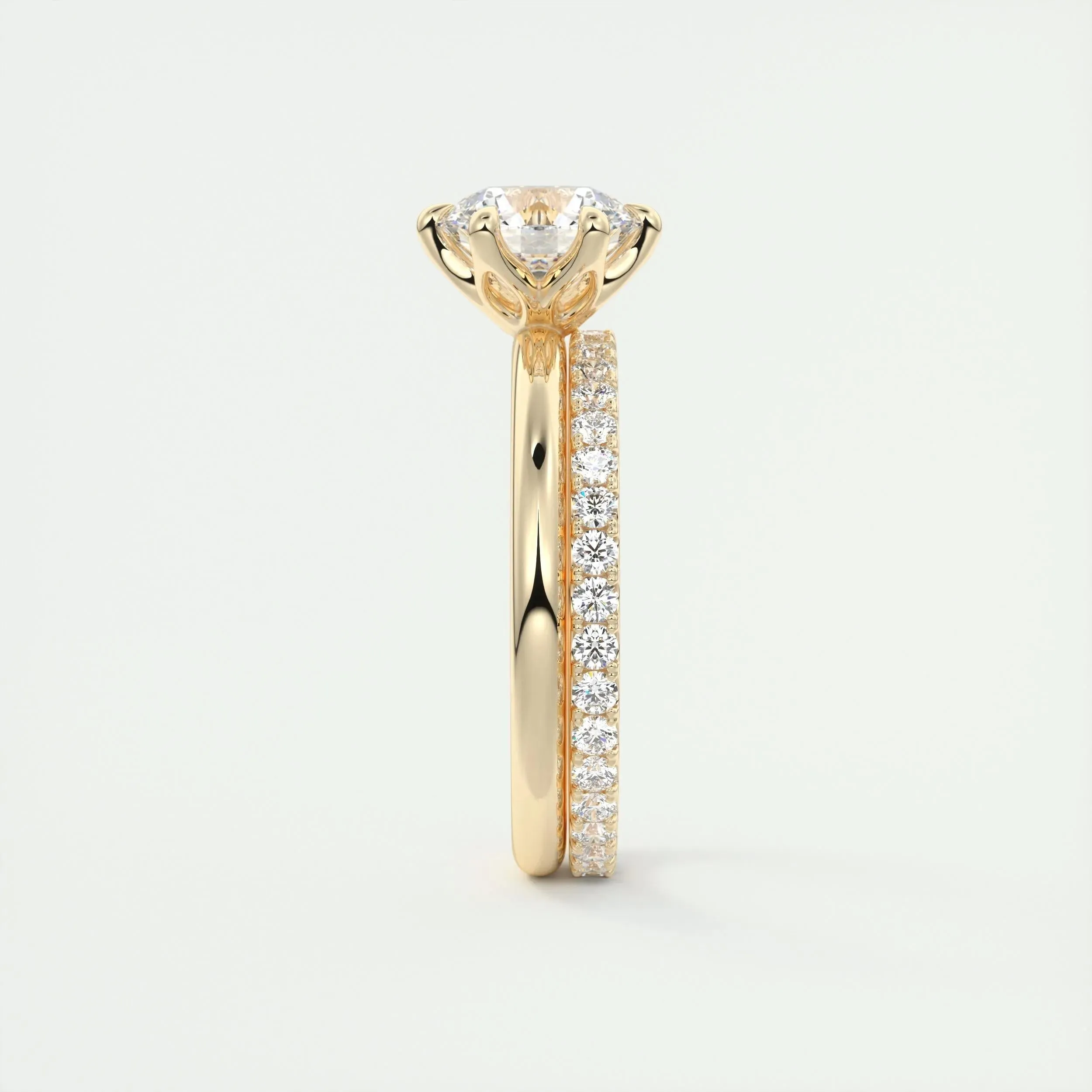 1.35 CT Round Cut Solitaire Moissanite Engagement Ring
