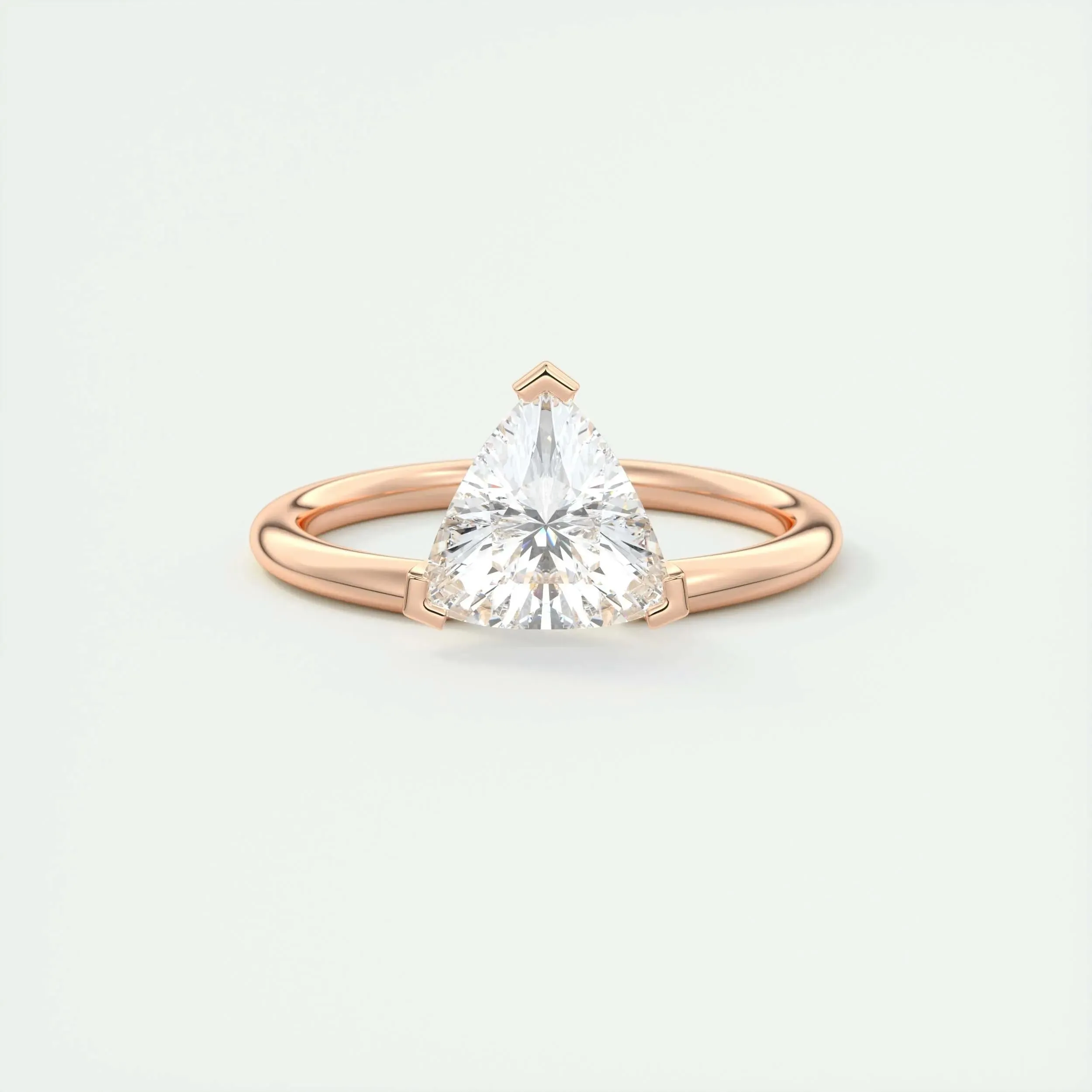 1.44 CT Trillion Cut Solitaire Moissanite Engagement Ring