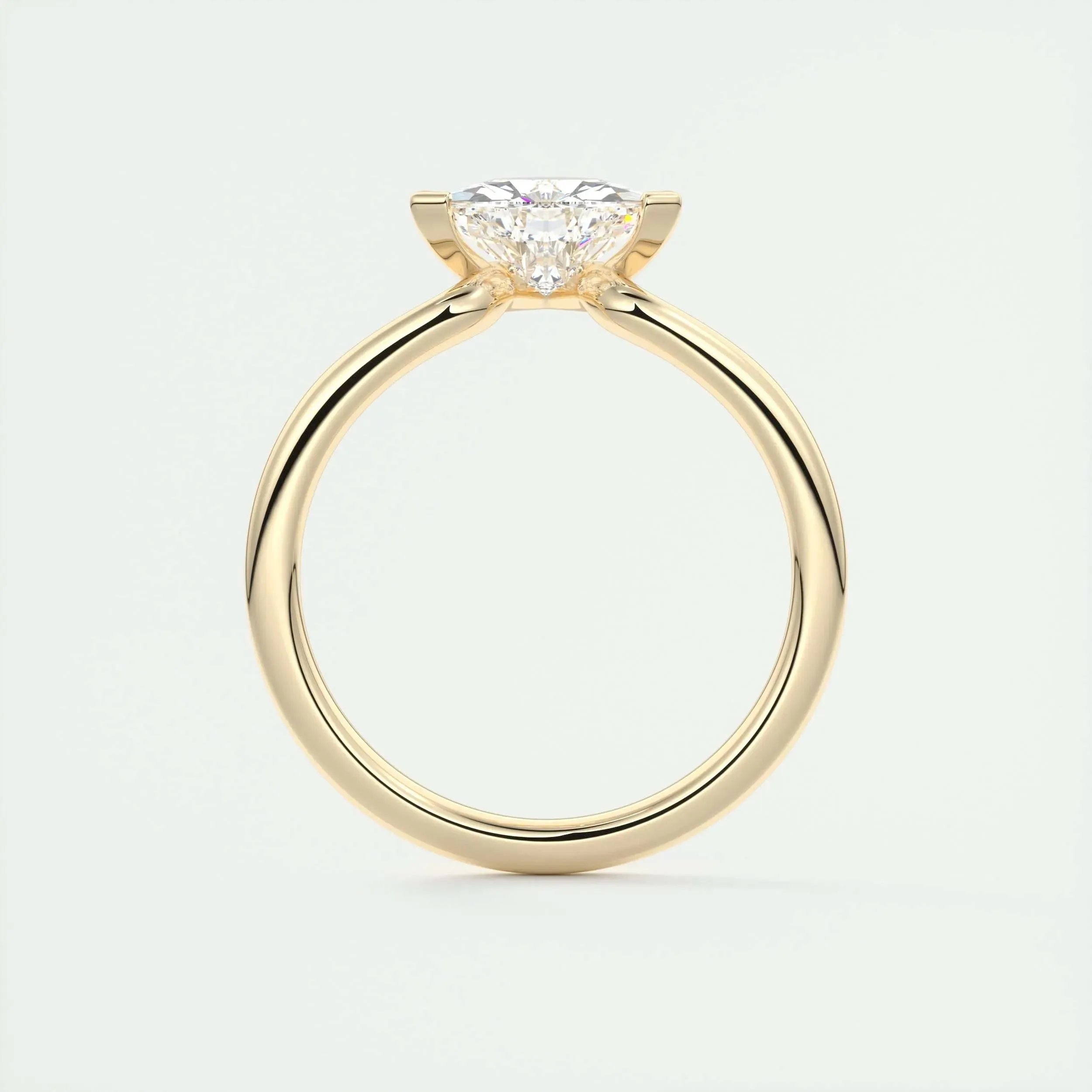 1.44 CT Trillion Cut Solitaire Moissanite Engagement Ring