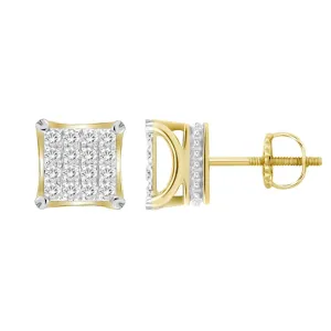 1/4ctw Diamond Cluster Stud Earrings
