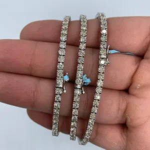 14K 3.1MM Tennis Bracelet 7-8"
