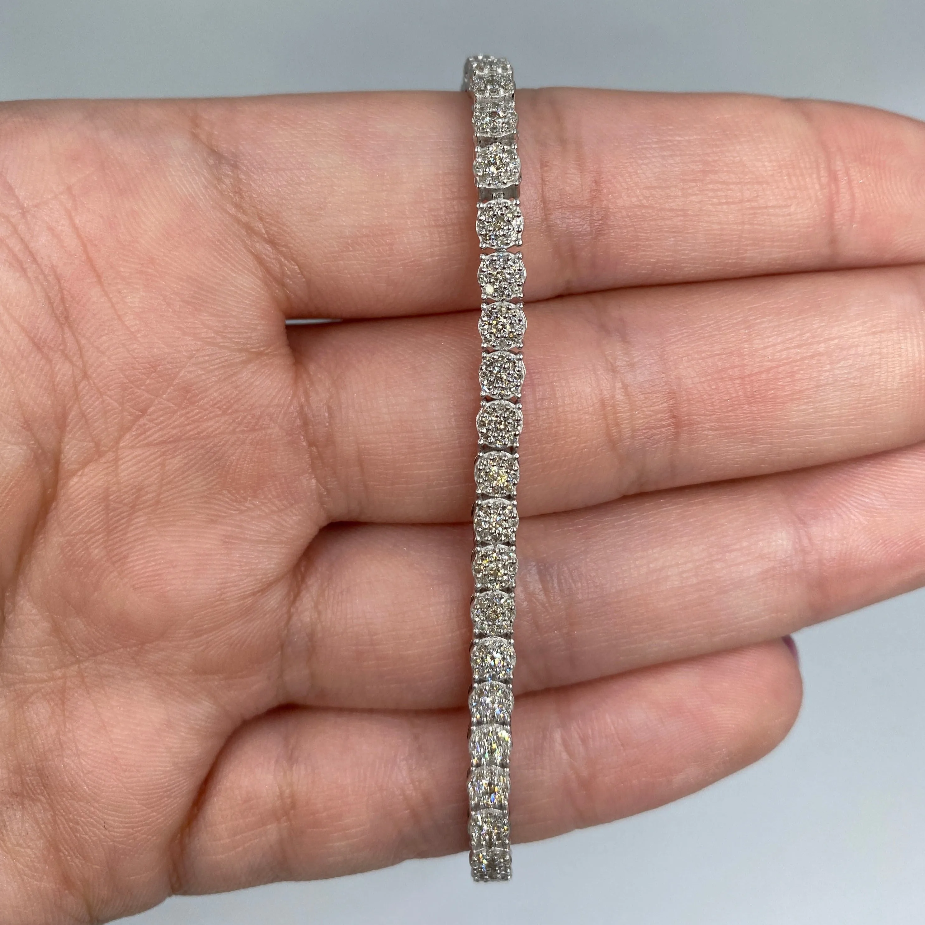 14K 4MM Tennis Bracelet 6.5-8.5"