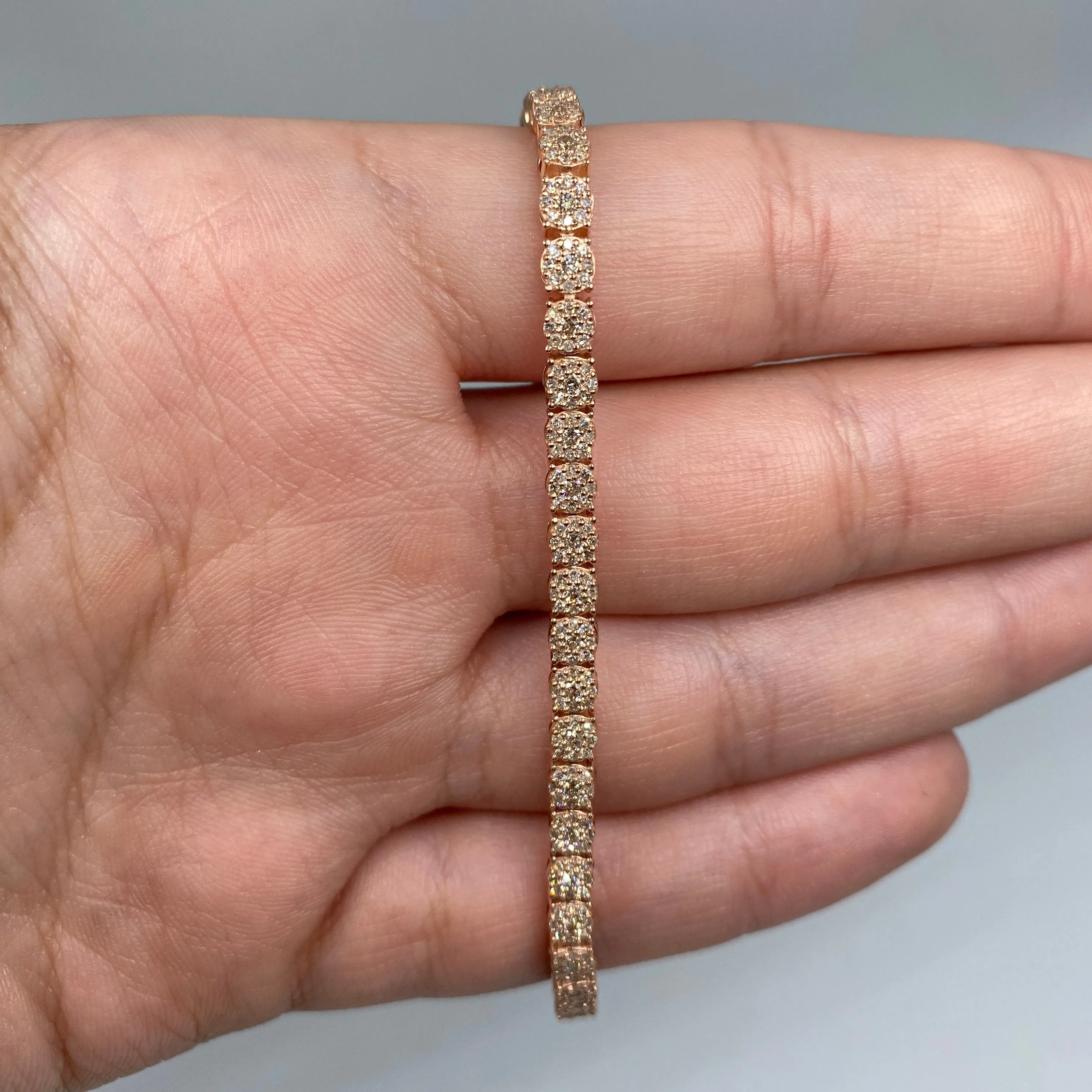 14K 4MM Tennis Bracelet 6.5-8.5"