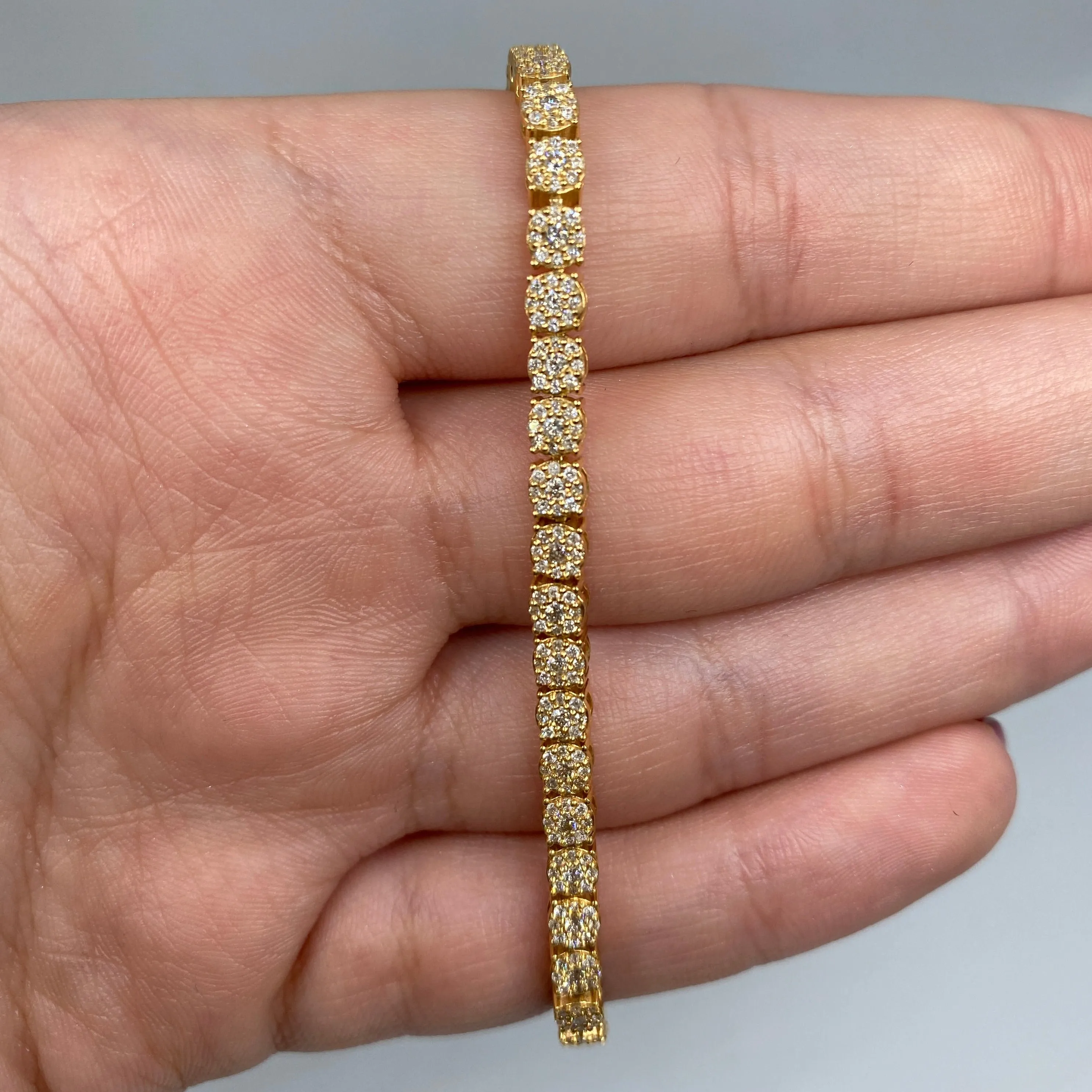 14K 4MM Tennis Bracelet 6.5-8.5"