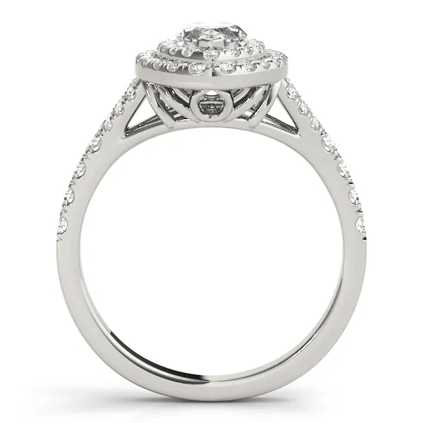 14k Halo Marquise Engagement Ring