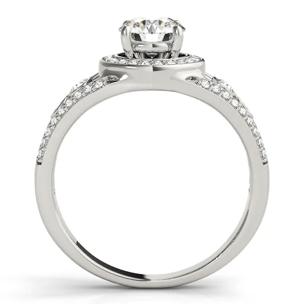 14K Halo Vintage Engagement Ring