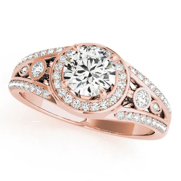 14K Halo Vintage Engagement Ring