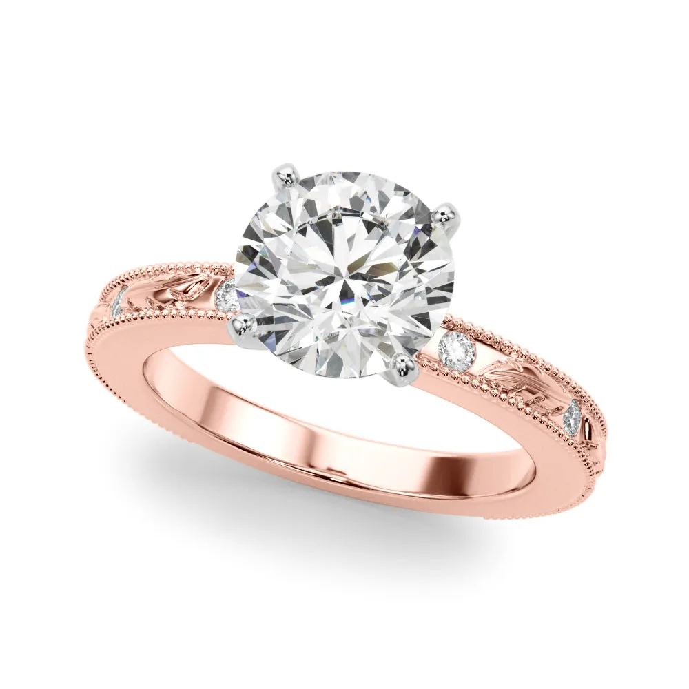 14K Vintage Style Engagement Ring / Solitaire
