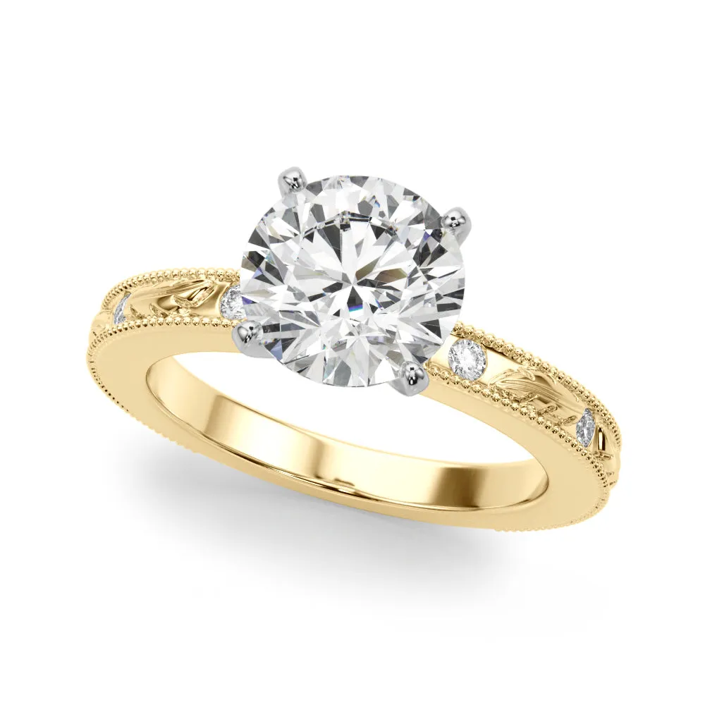 14K Vintage Style Engagement Ring / Solitaire