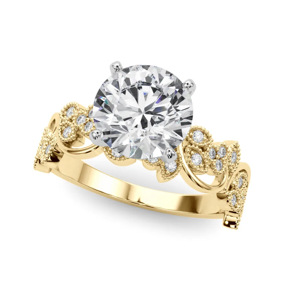 14K Vintage Style Engagement Ring