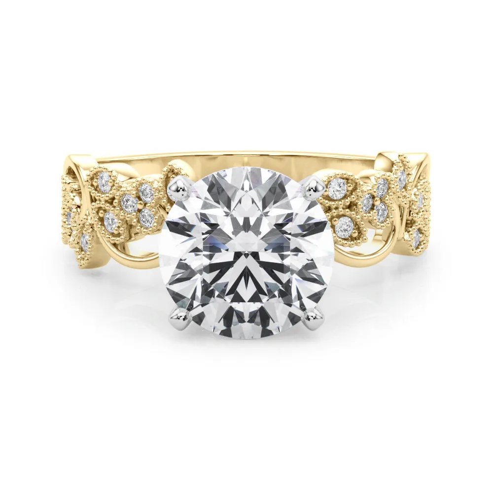 14K Vintage Style Engagement Ring