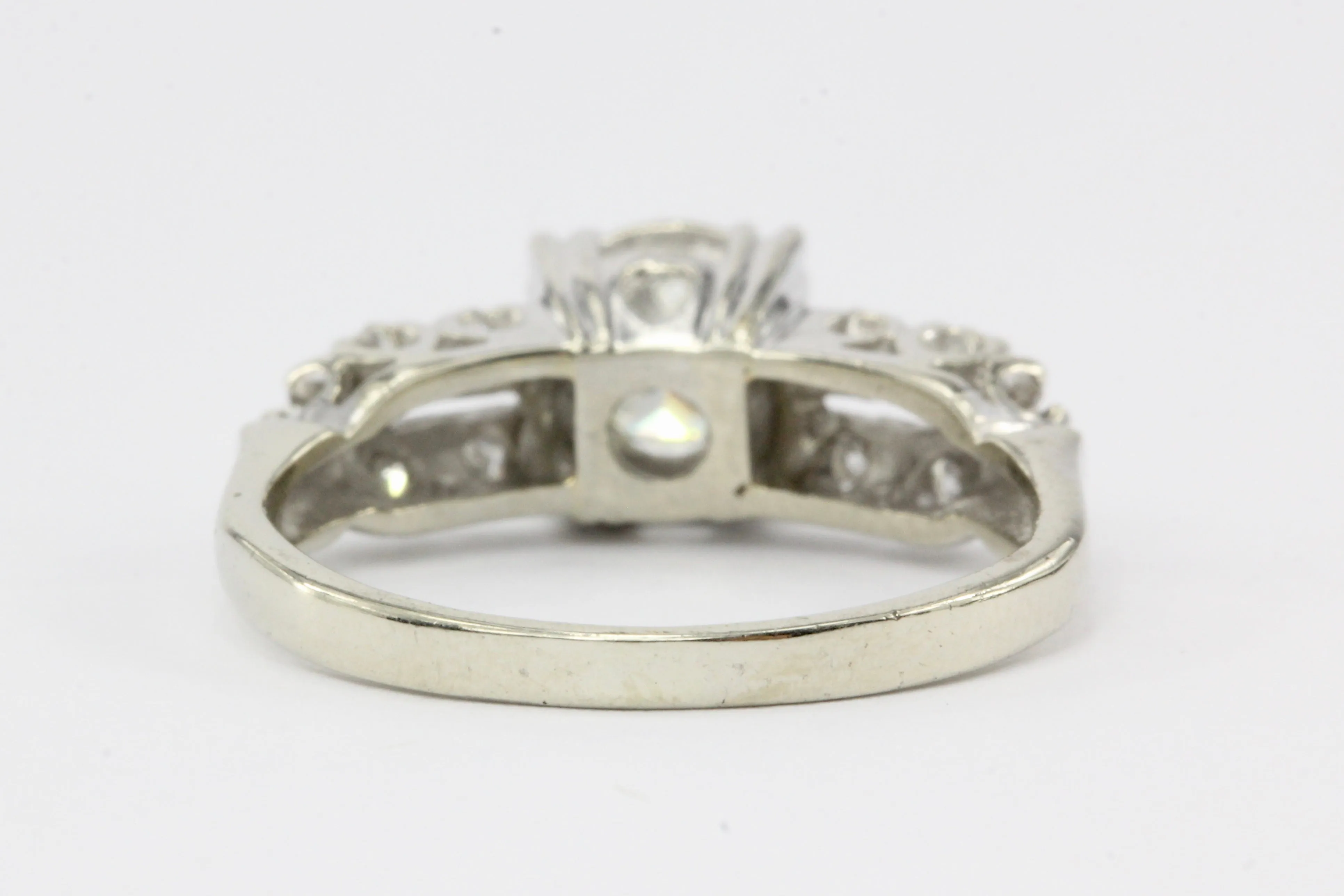 14K White Gold .40CTW Diamond Engagement Ring
