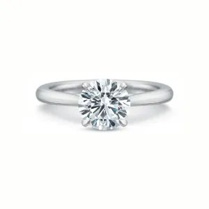 14K WHITE GOLD NEW AIRE CATHEDRAL SOLITAIRE ENGAGEMENT RING SETTING (SETTING ONLY)