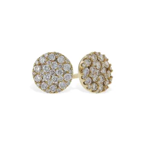 14K Yellow Gold 0.50ctw Diamond Cluster Stud Earrings by Allison Kaufman