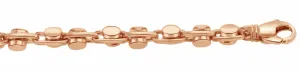 14k Yellow White or Rose Gold Solid Handmade Fashion Link Bracelet 7" -  9" 6mm