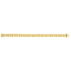 14kt Gold 8 inches Yellow Finish 10mm Polished Fancy Bracelet with Box Figure 8 Clasp