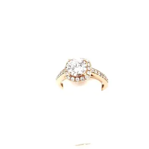 14KW Diamond Split shank with Diamond Halo