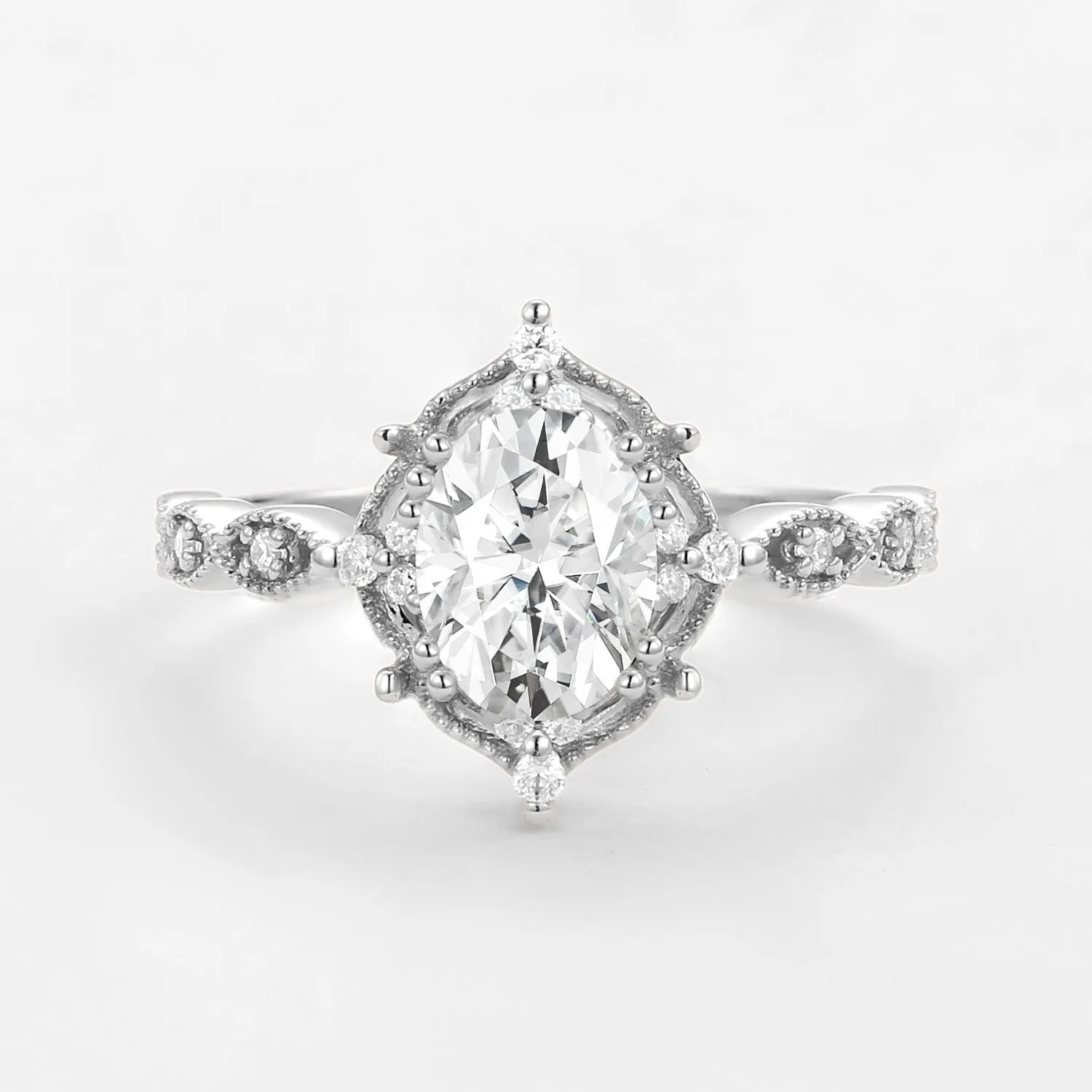 1.5ct Lab Opal Signature Vintage Engagement Ring - The ‘Charlotte’ Ring