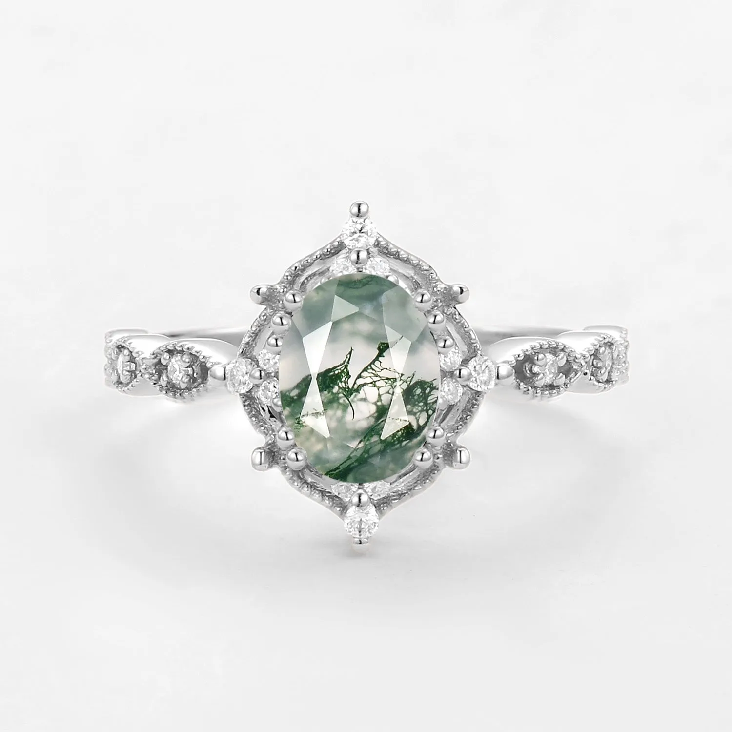 1.5ct Lab Opal Signature Vintage Engagement Ring - The ‘Charlotte’ Ring
