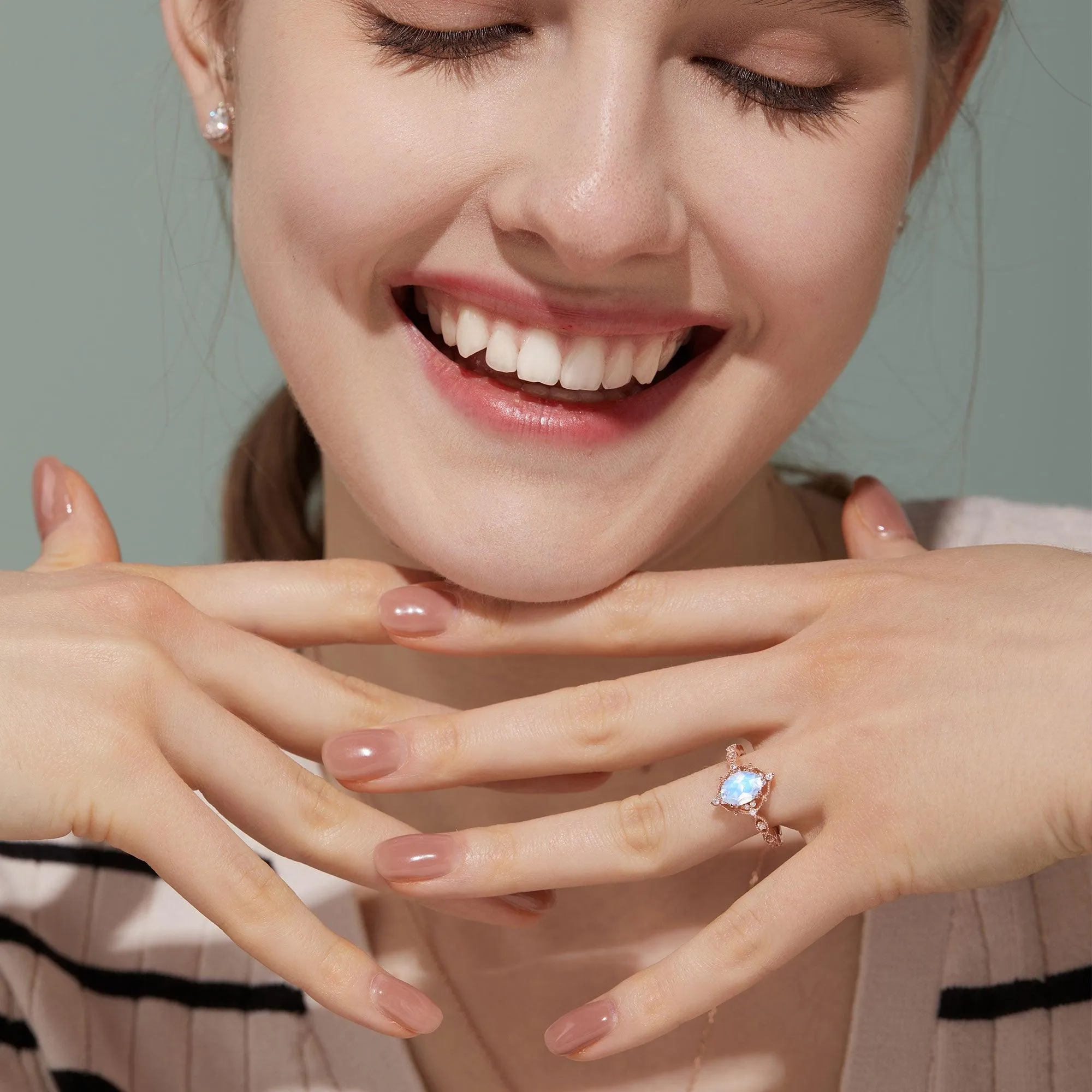 1.5ct Lab Opal Signature Vintage Engagement Ring - The ‘Charlotte’ Ring
