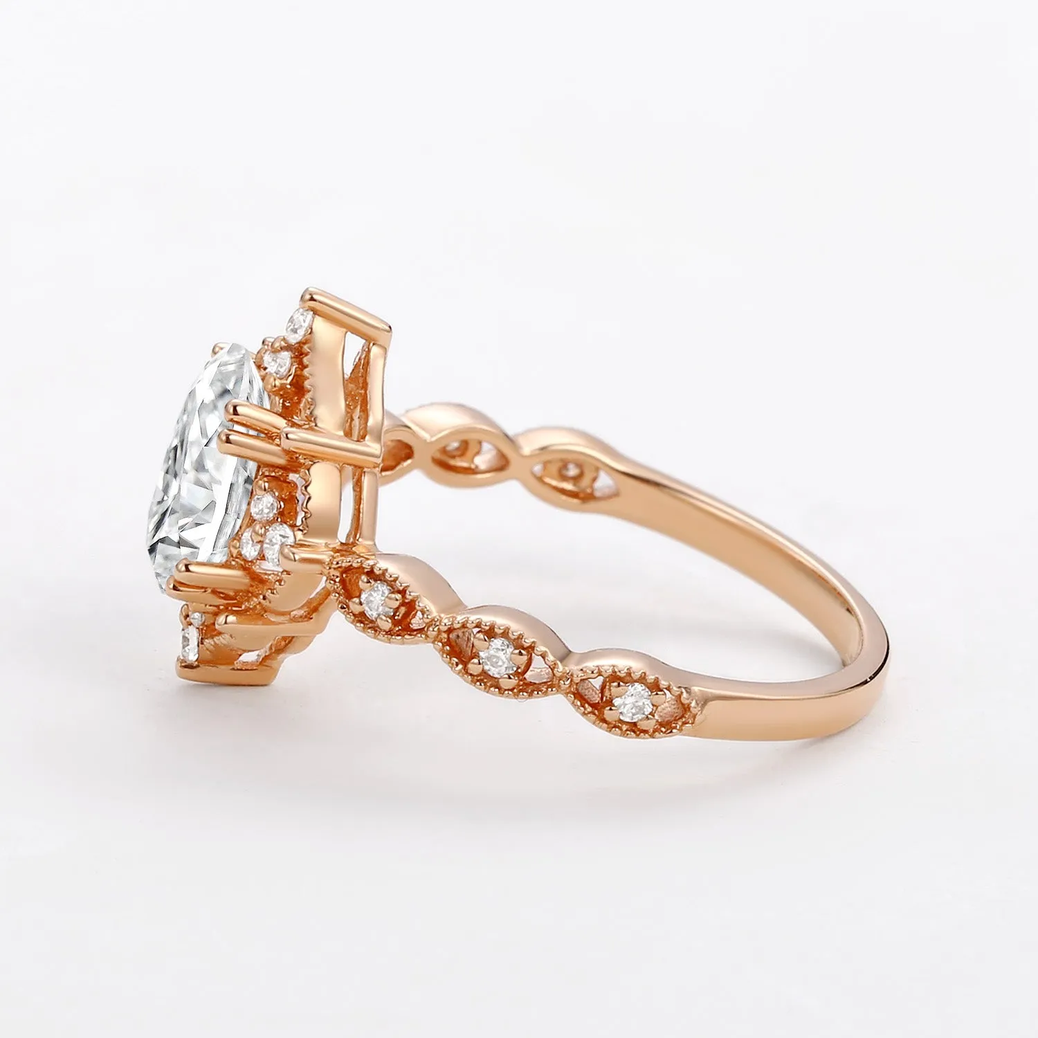1.5ct Lab Opal Signature Vintage Engagement Ring - The ‘Charlotte’ Ring