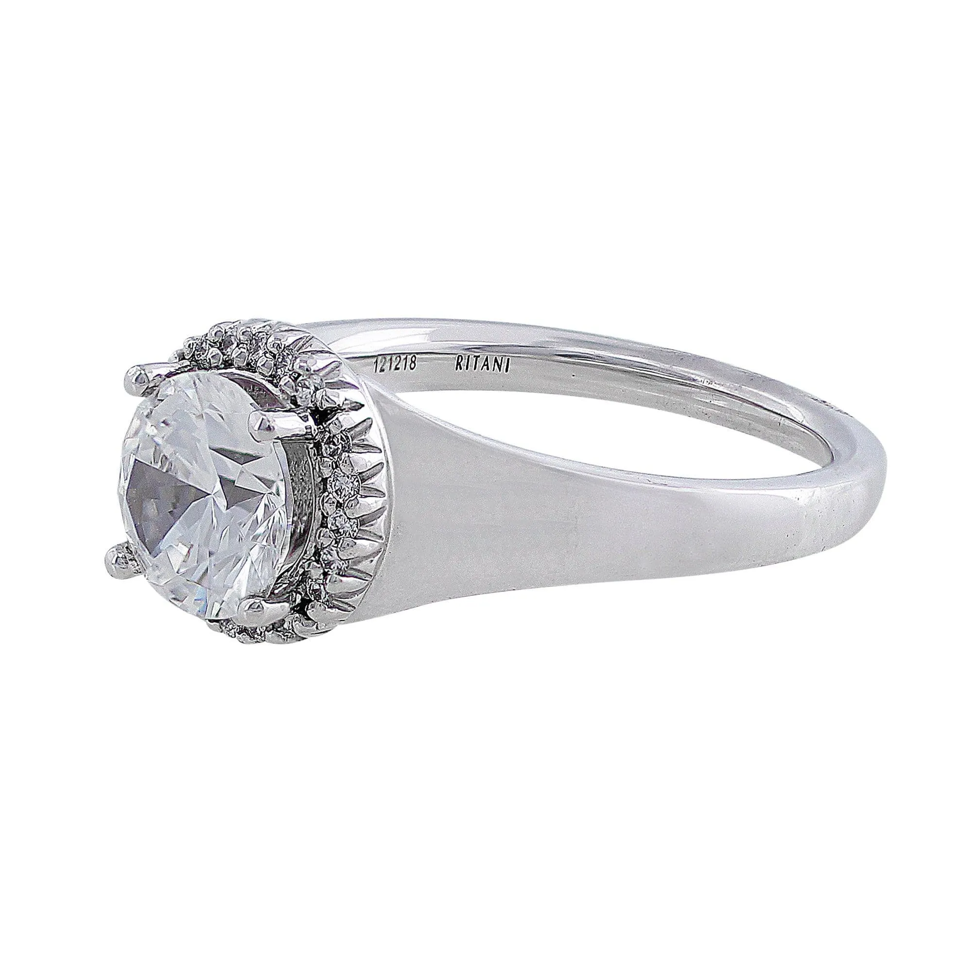 18k White Gold Bella Vita Solitaire Diamond Ring