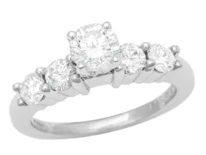 1960's Floating Diamonds Vintage Engagement Ring in Platinum