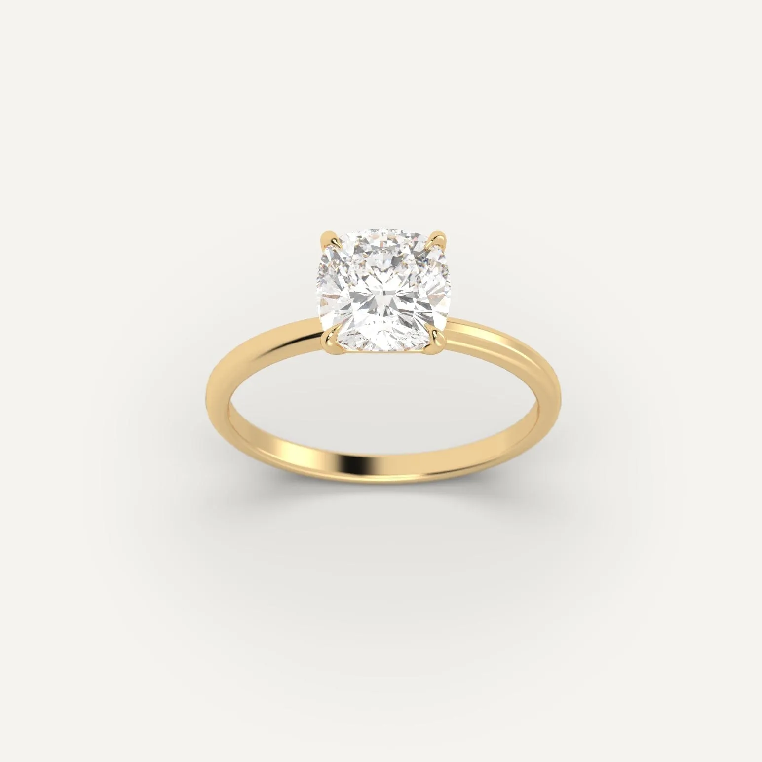2 carat Cushion Cut Diamond Ring